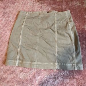Sage Green High Waist Skirt